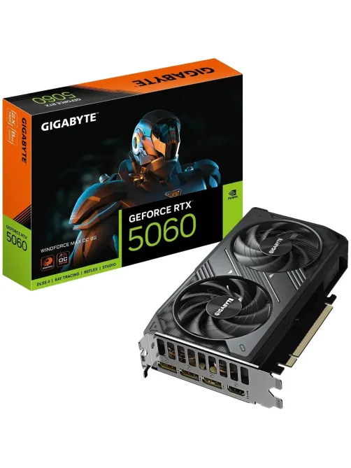 Видеокарта Gigabyte RTX5060 WINDFORCE MAX OC 8GB,DP(GV-N5060WF2MAX OC-8GD)