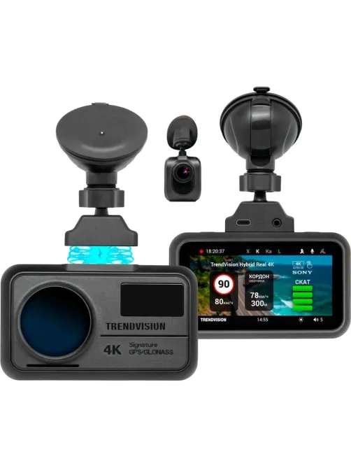 Автомобильный видеорегистратор TrendVision Hybrid Signature REAL 4K 2CH