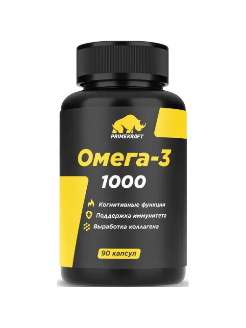 БАД  PRIMEKRAFT Омега-3 1000, банка 90 капс
