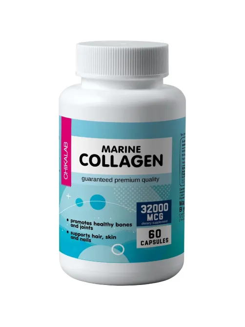 БАД к пище Chikalab Marine collagen beauty морск коллаг I-III типа, 60капс