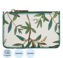 Картхолдер на молнии  flora.олива, 11.5 x 0,7 x 7,5 см 14-096/04