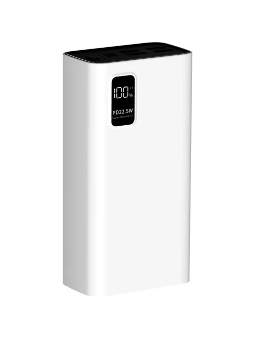 Внешний аккумулятор PERO PB07 30000 mAh,Li-Pol,output USB-C + 4USB-A,белый