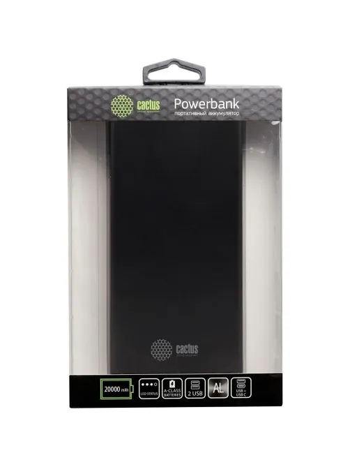 Внешний аккумулятор Cactus CS-PBFSIT-20000 20000mAh 2.1A 2xUSB черный