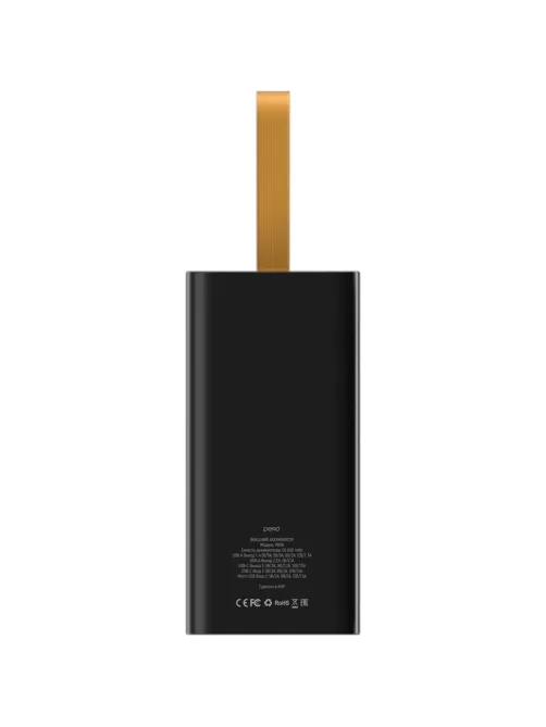 Внешний аккумулятор PERO PB09 50000 mAh,Li-Pol,output USB-C + 4USB-A,черный
