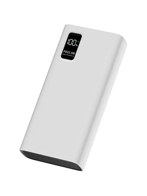 Внешний аккумулятор PERO PB06 20000 mAh,Li-Pol,output USB-C + 2USB-A,белый