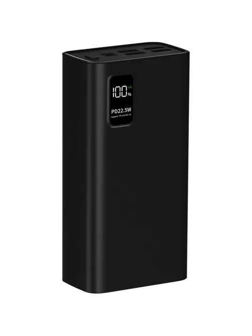 Внешний аккумулятор PERO PB07 30000 mAh,Li-Pol,output USB-C + 4USB-A,черный