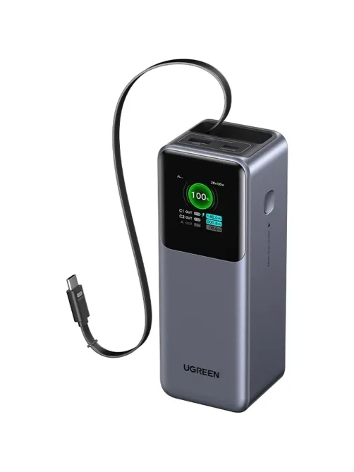 Внешний аккумулятор UGREEN PB726(95670B)165W 20000mAh USB-C&A +каб/сер.косм