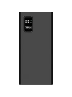 Внешний аккумулятор PERO PB05 10000 mAh,Li-Pol,output USB-C + 2USB-A,черный