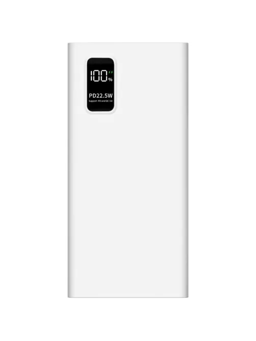Внешний аккумулятор PERO PB05 10000 mAh,Li-Pol,output USB-C + 2USB-A,белый
