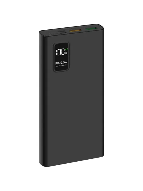 Внешний аккумулятор PERO PB05 10000 mAh,Li-Pol,output USB-C + 2USB-A,черный