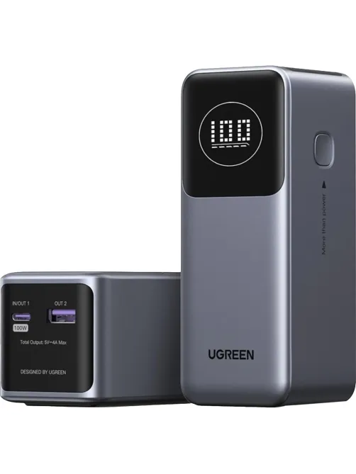 Внешний аккумулятор UGREEN PB724 (35526B)12000mAh 100W Quick Charging серый