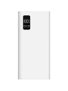 Внешний аккумулятор PERO PB07 30000 mAh,Li-Pol,output USB-C + 4USB-A,белый