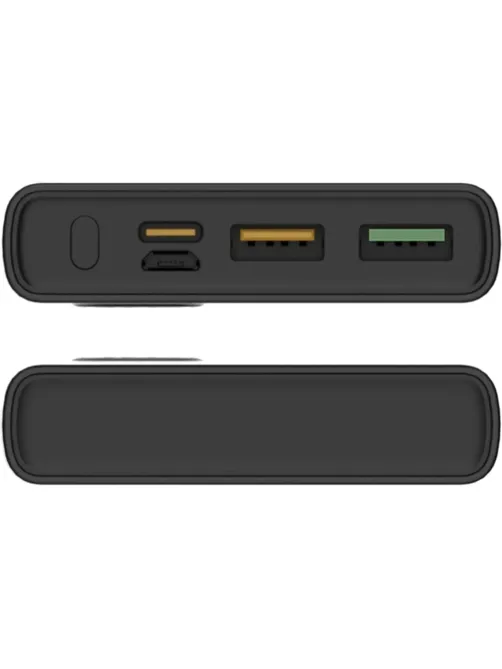 Внешний аккумулятор PERO PB05 10000 mAh,Li-Pol,output USB-C + 2USB-A,черный