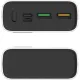 Внешний аккумулятор PERO PB06 20000 mAh,Li-Pol,output USB-C + 2USB-A,белый
