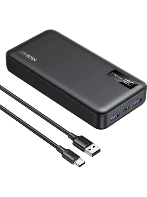 Внешний аккумулятор UGREEN PB312(25683)20000mAh 2-Way 2xUSB-A&USB-C 20W сер