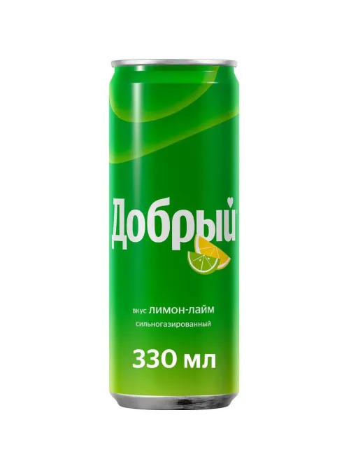 Напиток Добрый Лимон-лайм, газ ж/б 0,33л