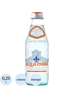 Вода минеральная Acqua Panna негаз стекло 0,25л