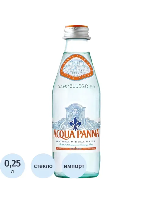 Вода минеральная Acqua Panna негаз стекло 0,25л