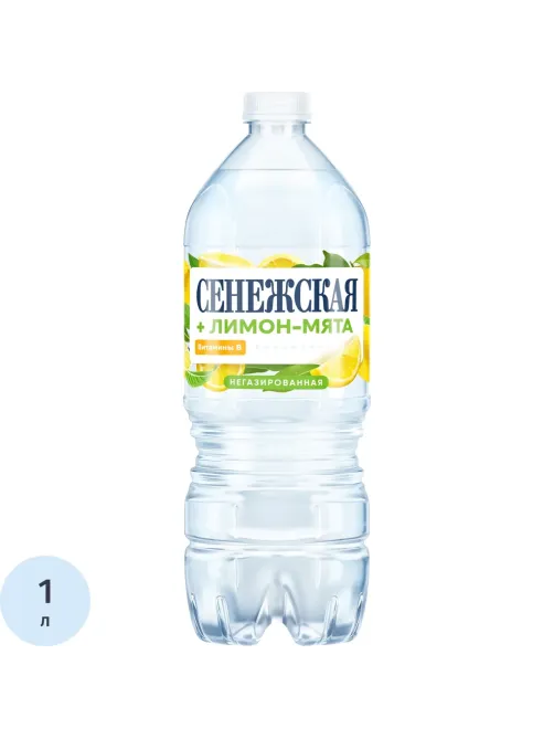 Вода питьевая Сенежская + Лимон, мята негаз ПЭТ 1л