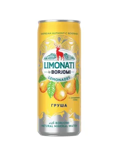 Напиток Боржоми Груша, газ ж/б, 0,33л