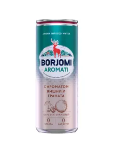 Напиток Боржоми Flavored Water Вишня-Гранат без сахара, газ ж/б, 0,33л