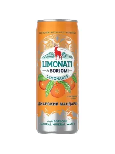 Напиток Боржоми Аджарский мандарин, газ ж/б, 0,33л