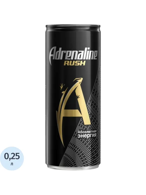 Напиток энергетический Adrenaline Rush, ж/б 0,25л
