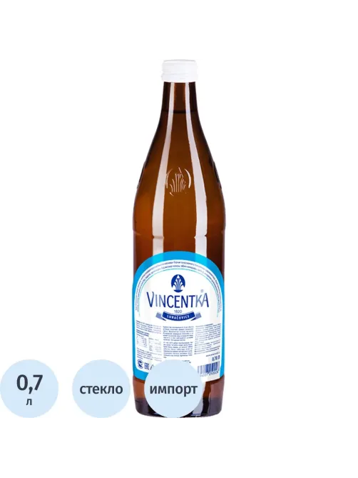 Вода минеральная Vincentka лечебная йодированная газ стекло 0,7л