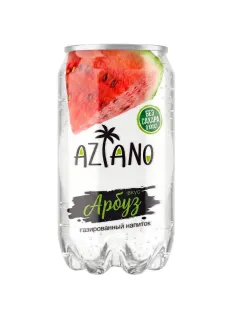 Напиток Aziano Watermelon, газ ж/б 0,35л