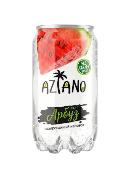 Напиток Aziano Watermelon, газ ж/б 0,35л