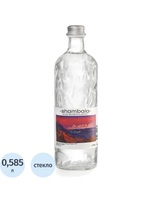 Вода минеральная Шамбала Горная природная негаз стекло 0,585л