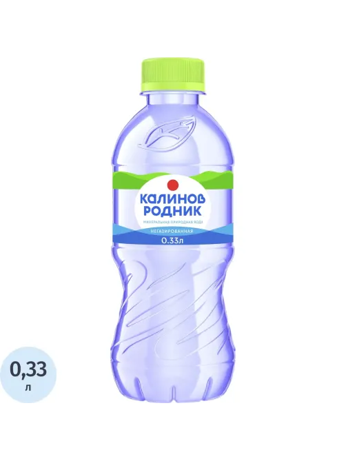 Вода минеральная Калинов Родник природ стол пит негаз ПЭТ 0,33л