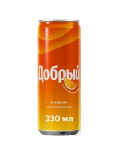 Напиток Добрый Апельсин, газ ж/б 0,33л