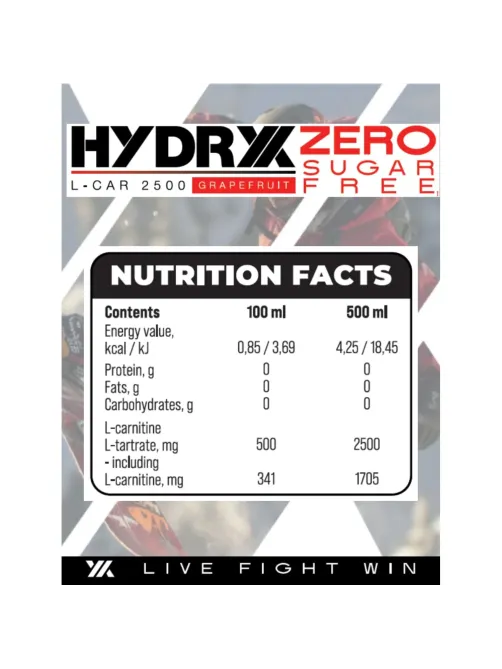 Напиток витаминизированный Hydryx Грейпфрут L-Carnitine2500 негаз ПЭТ 0,5л
