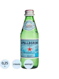 Вода минеральная San Pellegrino газ стекло 0,25л