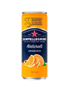 Напиток SanPellegrino Naturali с соком апельсина, газ ж/б 0,33л