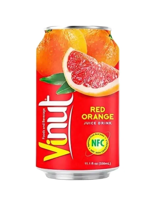 Напиток Vinut Red Orange Juice, сокосодержащий, негаз ж/б 0,33л