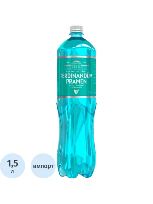 Вода минеральная Ferdinanduv Pramen столовая питьевая газ ПЭТ 1,5л