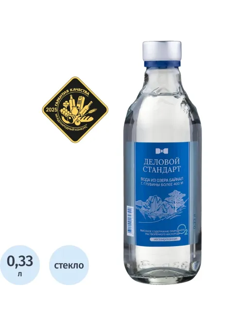 Вода питьевая Деловой Стандарт негаз стекло 0,33л (LEGEND of BAIKAL)