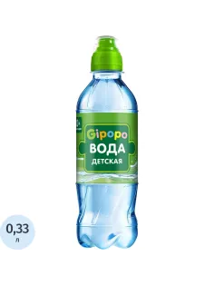 Вода детская питьевая GIPOPO негазированная ПЭТ 0,33 л