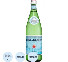 Вода минеральная San Pellegrino питьевая газ стекло 0,75л