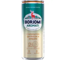 Напиток Боржоми Flavored Water Цитрус-Имбирь без сахара, газ ж/б, 0,33л