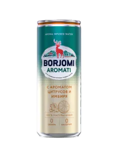 Напиток Боржоми Flavored Water Цитрус-Имбирь без сахара, газ ж/б, 0,33л
