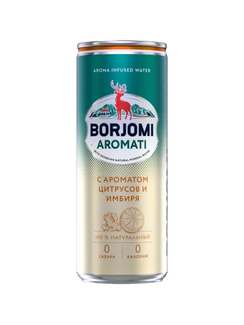 Напиток Боржоми Flavored Water Цитрус-Имбирь без сахара, газ ж/б, 0,33л