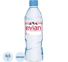 Вода минеральная Evian негаз ПЭТ 0,5л