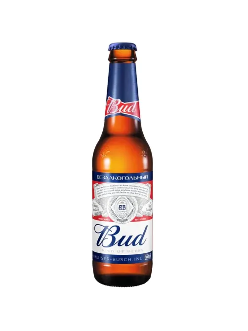 Пиво безалкогольное Bud стекло 0,33л