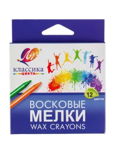 Мелки восковые Луч Классика 12цв круглые 12С 861-08