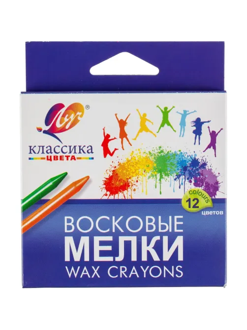 Мелки восковые Луч Классика 12цв круглые 12С 861-08