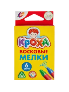 Мелки восковые Луч Кроха 6цв трехгранные 12С 870-08