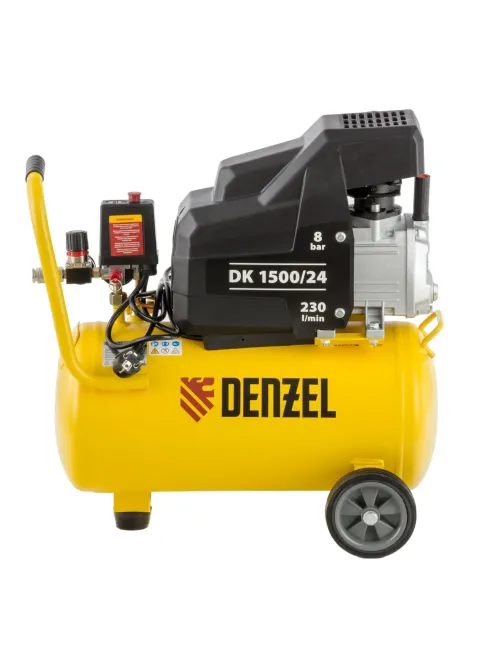Компрессор поршневой DENZEL DK1500/24, Х-PRO 230 л/мин, 24л (58063)